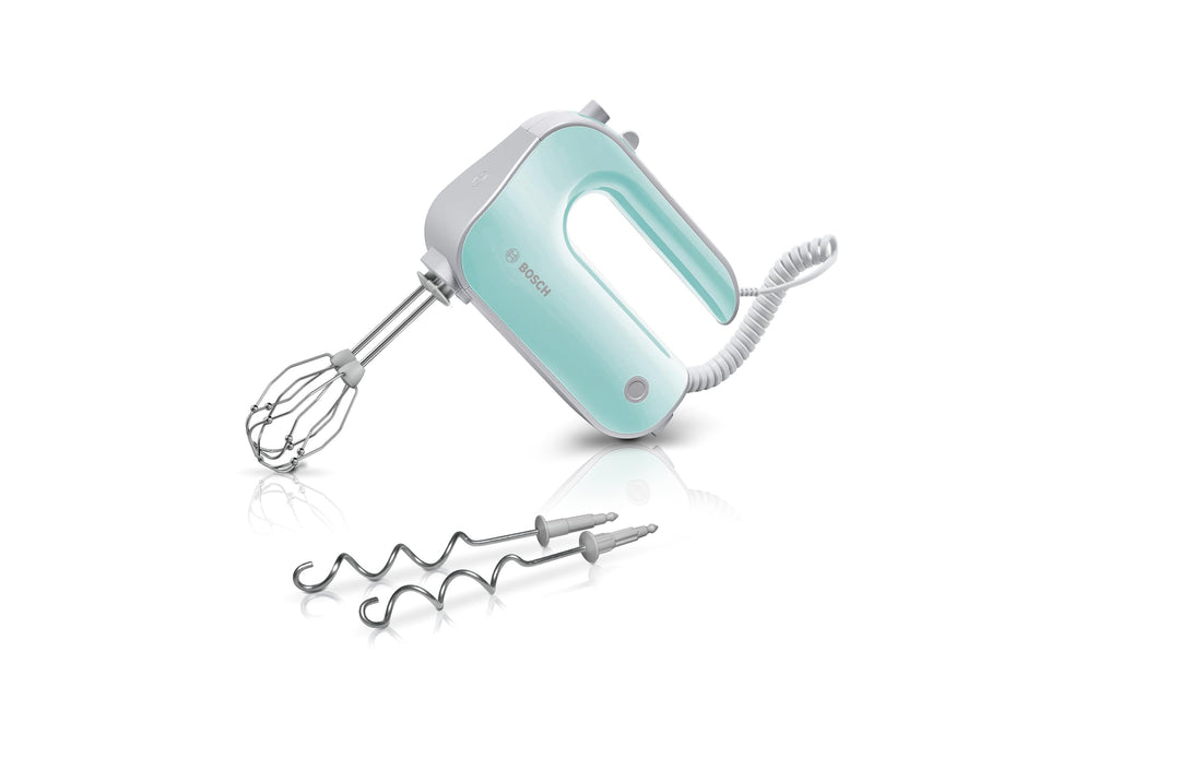 Bosch Handrührer Styline MFQ40302, 2 Rührbesen, 2 Edelstahl-Knethaken, spülmaschinengeeignet, 5 Stuf