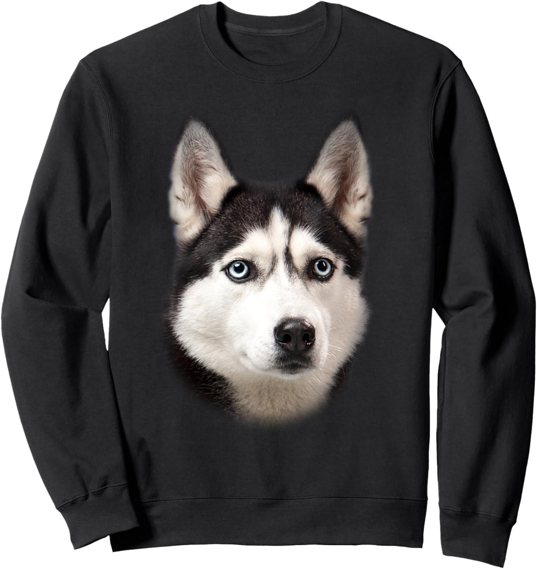 Sibirischer Husky Gesicht Sweatshirt