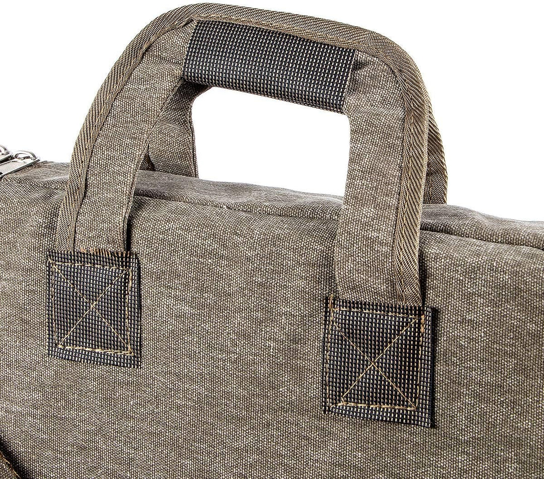 TRANSON Kunstmappe, Künstlerrucksack, Leinwandtasche, Gross 66 x 49,5 cm Braun, Braun