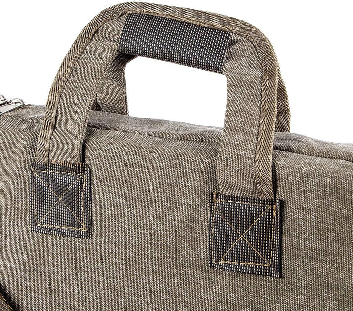 TRANSON Kunstmappe, Künstlerrucksack, Leinwandtasche, Gross 66 x 49,5 cm Braun, Braun