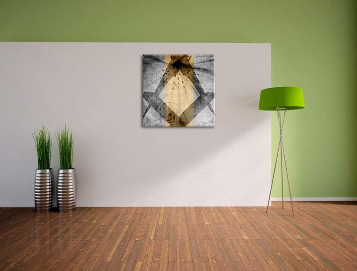 Pixxprint Symbol Freimaurer als Leinwandbild/Grösse: 70x70 cm/Wandbild/Kunstdruck/fertig bespannt, 7