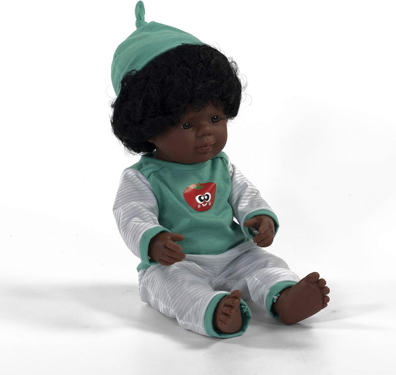 Miniland 31160 - Baby (afroamerikanisches Mädchen) 38 cm