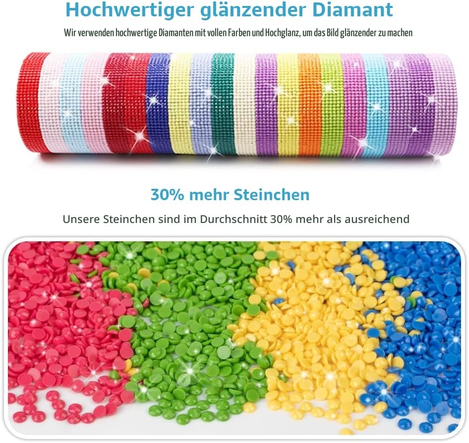 Diamantmalerei, Orchideen, grosse Bilder, 110 x 50 cm (innen 104 x 44 cm), Zahlenmalen, Orchideen, M
