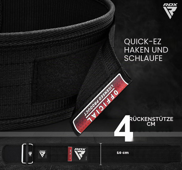 RDX 4” Gewichthebergürtel, Auto-Lock Trainingsgürtel, Powerlifting Krafttraining Bodybuilding Fitnes