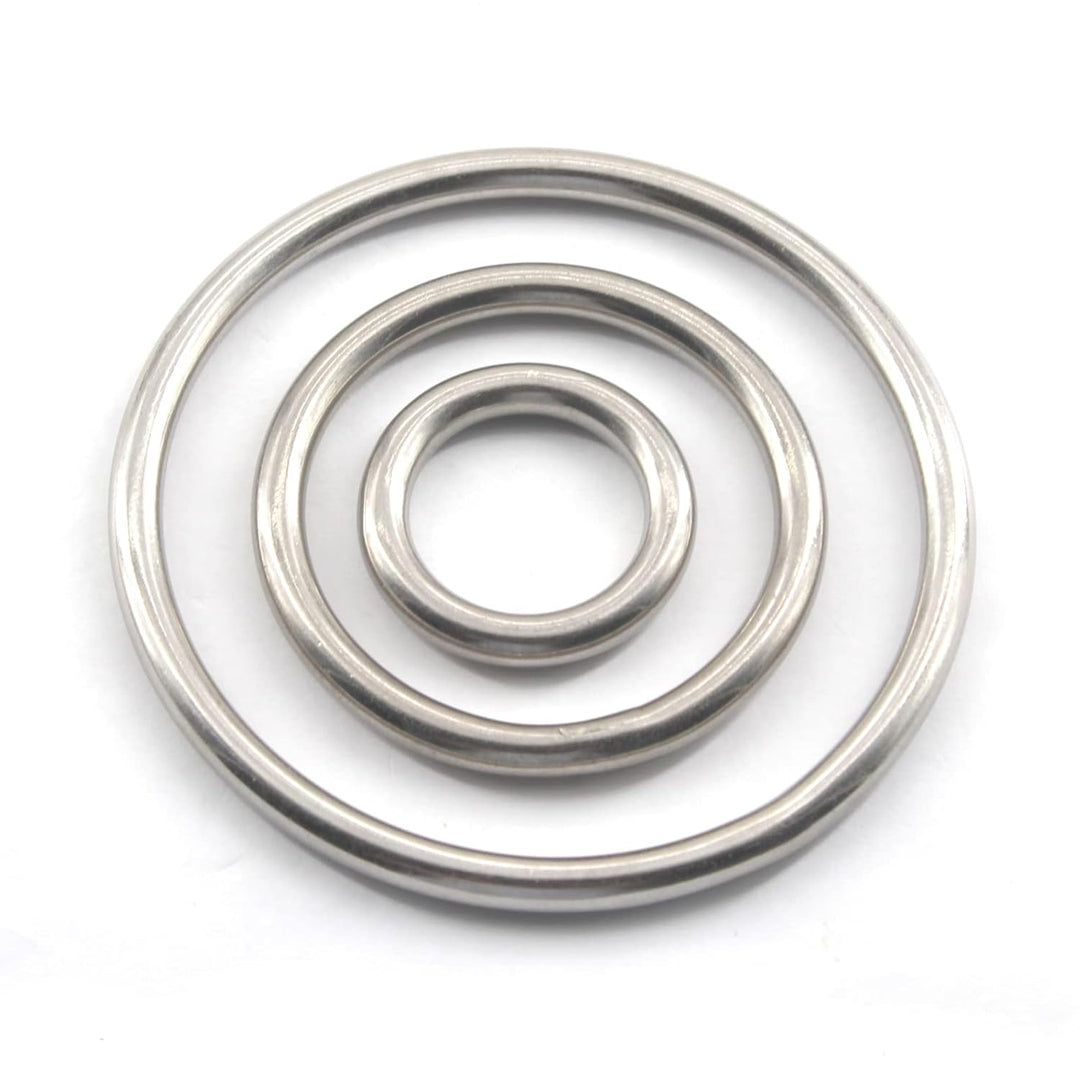 (1 Stück) M12 x 120 mm massiver nahtloser O-Ring 304 Edelstahl runder Ring glättender geschweisster