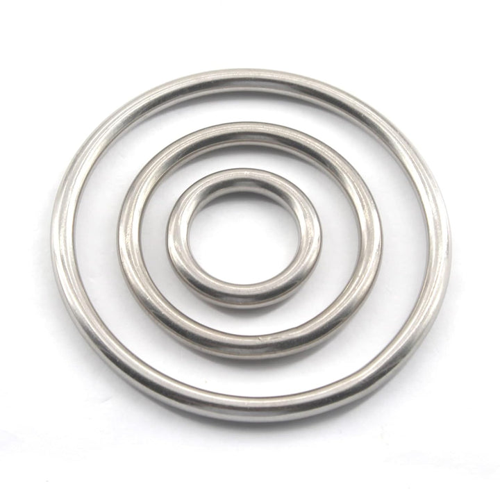 (1 Stück) M12 x 120 mm massiver nahtloser O-Ring 304 Edelstahl runder Ring glättender geschweisster