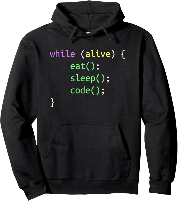 While Loop Gift Funny Programmer Coder Geek Nerd Developer Pullover Hoodie
