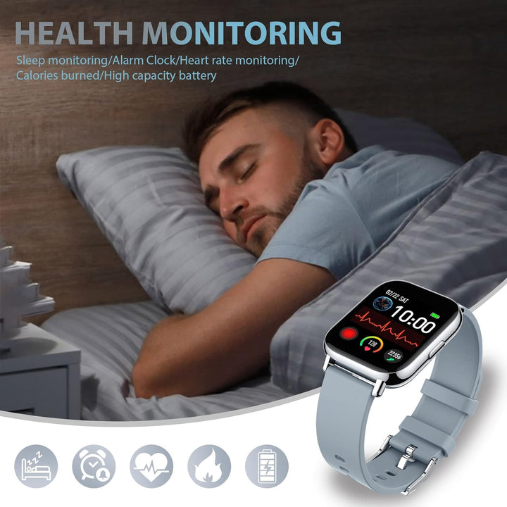 SUPBRO Smartwatch für Damen Herren Fitnessuhr mit Bluetooth Anruf 1,69" Touchscreen Fitness Tracker