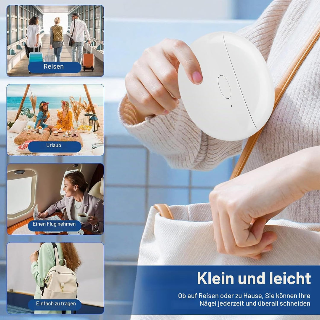 Elektrischer Nagelknipser, Elektrische Nagelfeile mit Polierfunktion &amp; LED-Licht, Automatischer Nage