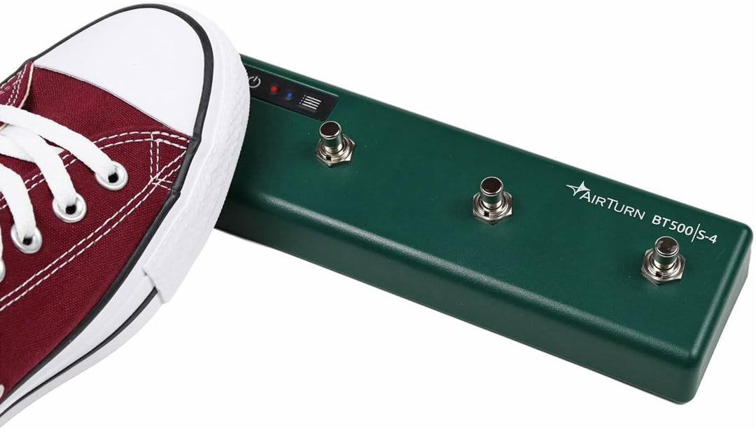 Airturn BT500-S4 Bluetooth Fussschalter Footswitch Controller Fernbedienung mit keepdrum 9V Netzteil