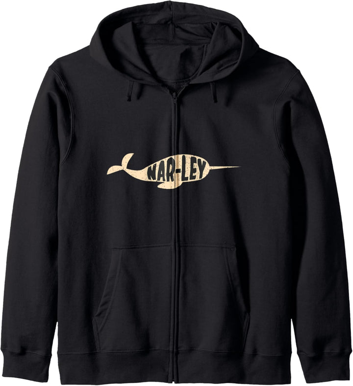 Lustiger Narwal Narley Einhorn des Meeres Geschenk Kapuzenjacke
