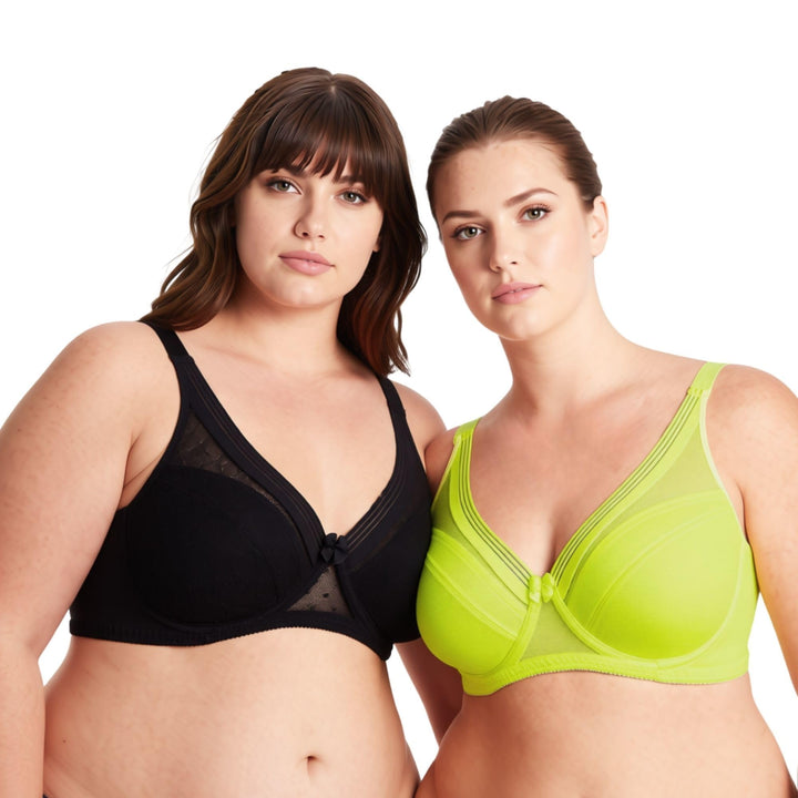 Curve Muse Damen Übergrösse Minimierer Ungefüttert Bügel Vollständige Abdeckung BH 75G Schwarz, Nich