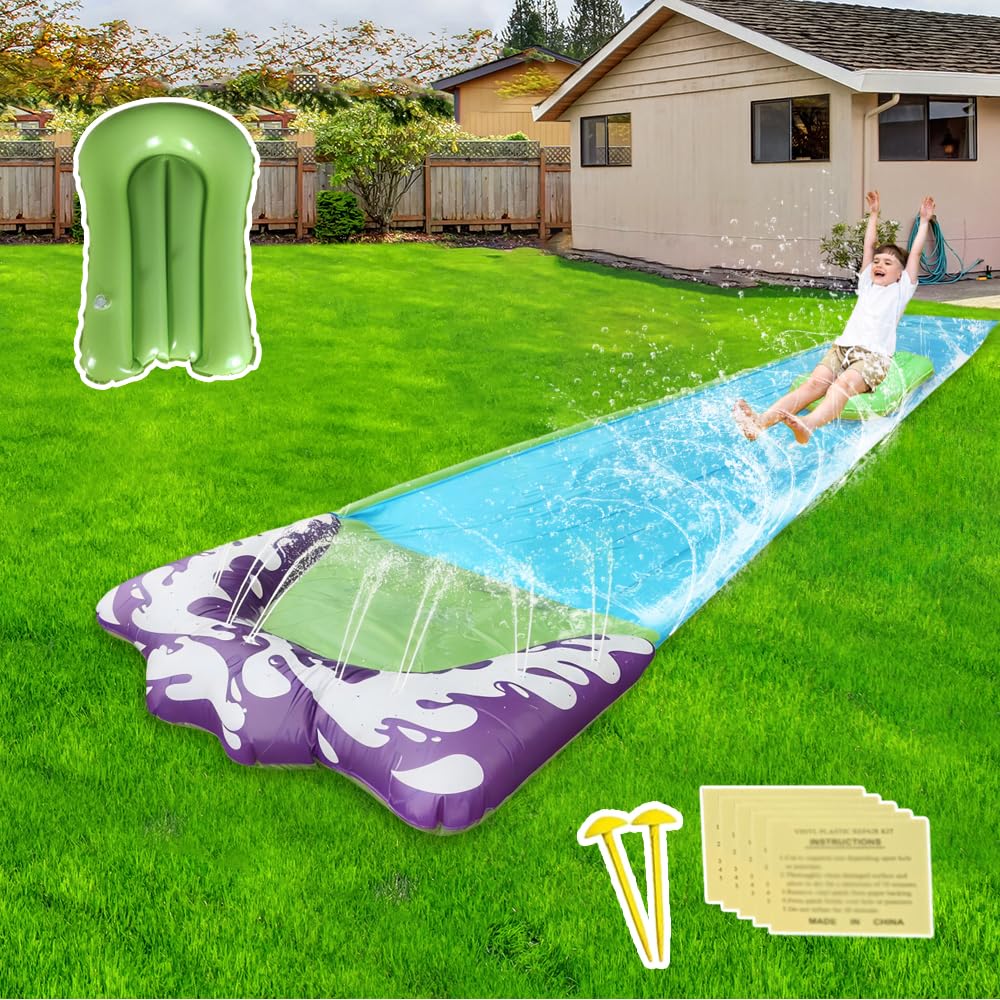 Wasserrutsche, 480*70cm Wasserrutsche Garten für Kinder, Wasserrutsches Garten mit Ersatzteile, Somm