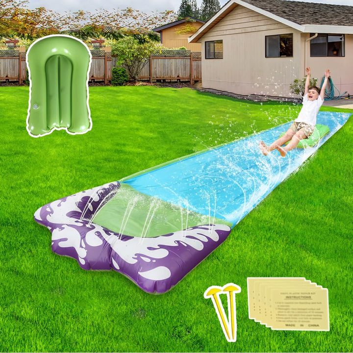 Wasserrutsche, 480*70cm Wasserrutsche Garten für Kinder, Wasserrutsches Garten mit Ersatzteile, Somm