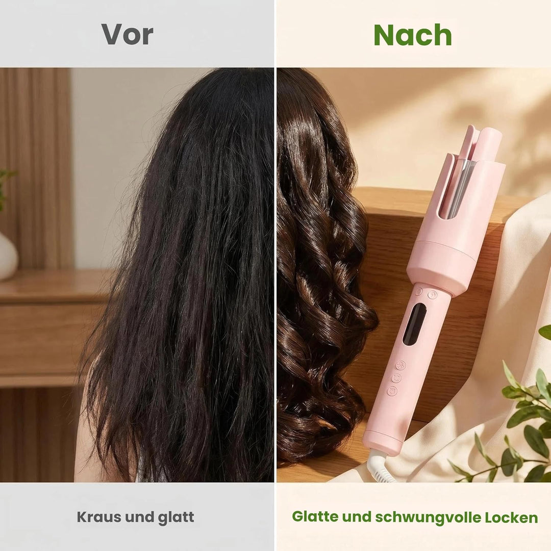 Lockenstab Hairstyler Automatischer Lockenstab, 32mm Selbstrotierender Lockenwickler mit 3 Temperatu