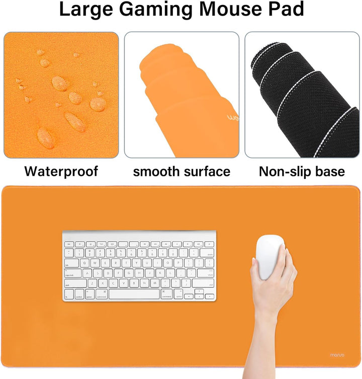 MOSISO Mauspad Set,Grosses Gaming Pad&Tastatur Handballenauflage&Maus Handgelenkstütze&Untersetzer,E