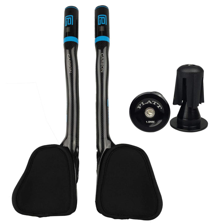 PLATT Fahrradlenker 31,8 Carbonlenker Renn/Triathlonlenker Aerobar Lenkeraufsatz Tri Bar, 3K Glossy