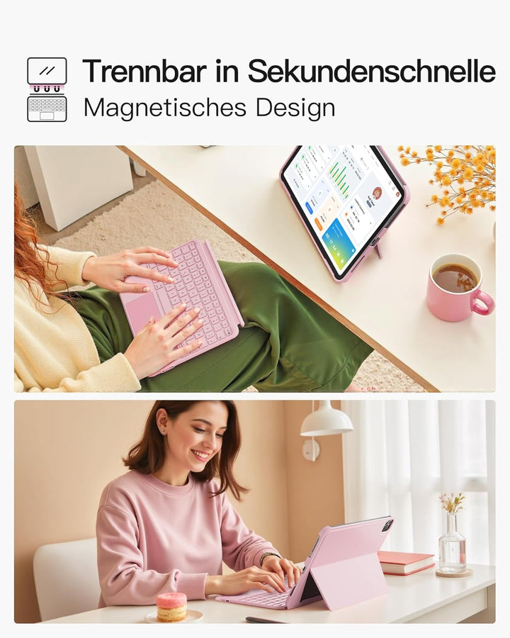 Inateck Hülle mit Tastatur,Ultraleichte Tastatur für iPad 10/11 Generation A16 2025 11 Zoll,iPad Air
