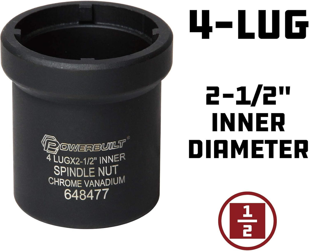 Powerbuilt Spindel Mutter Socket, 648477, 1-Ton, Four Inner