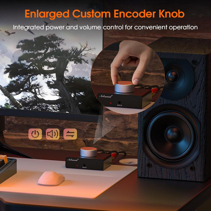Nobsound Mini Bluetooth Stereo Verstärker: 50 W x 2 TPA3116 Endstufe, AUX- und Bluetooth-Eingänge, 2