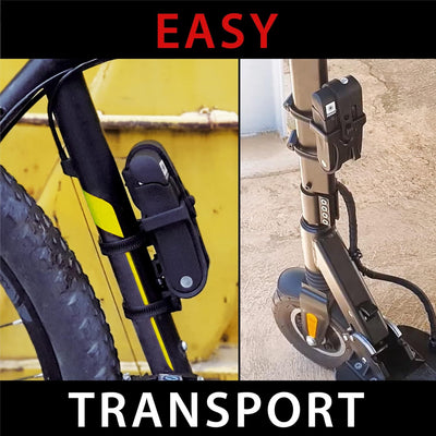 KRASER KR7022B Faltschloss Fahrrad, Fahrradschloss Faltbares aus gehärtetem Stahl, Universal 70cm +