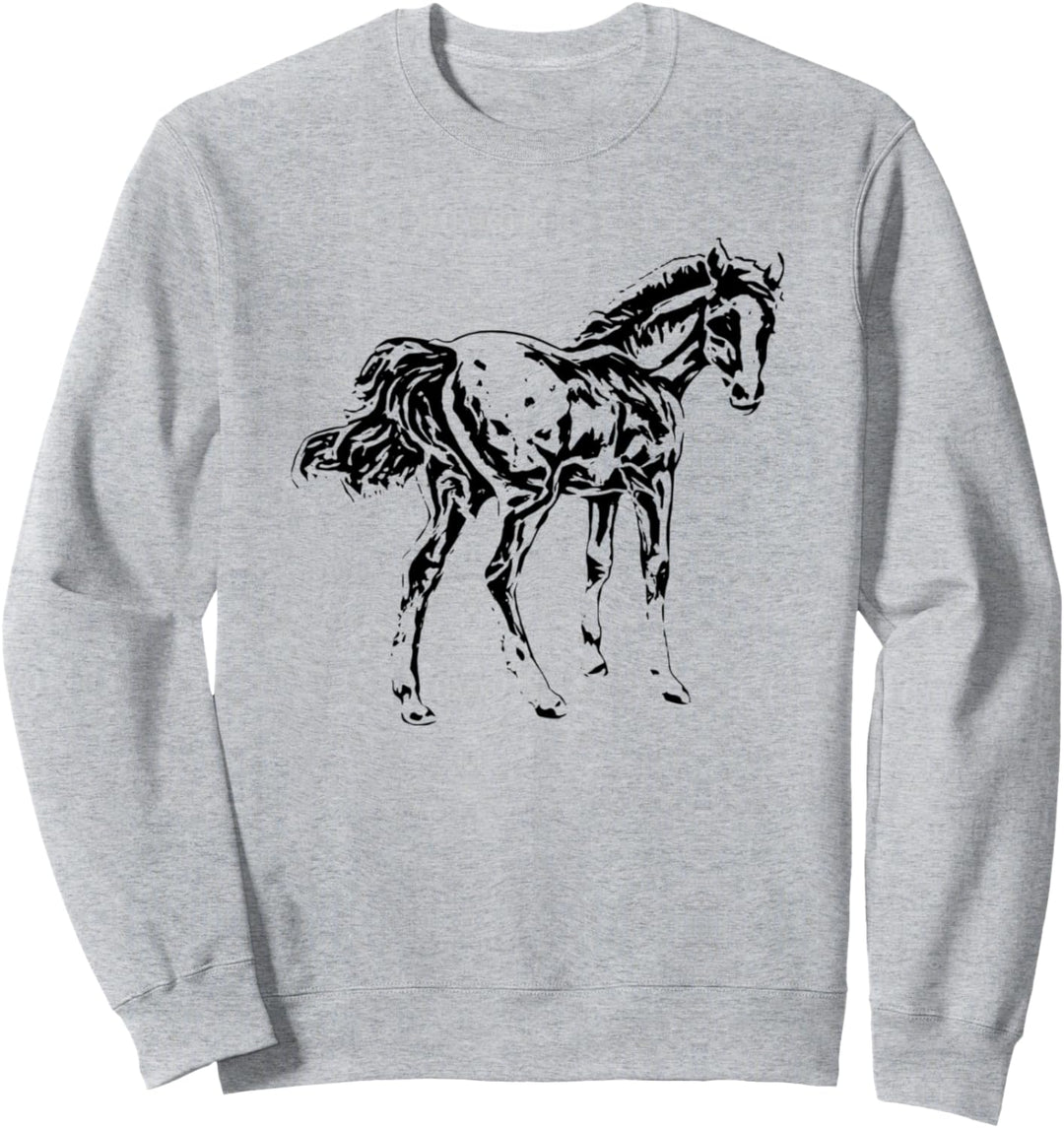 Pferde Mähne Motiv Pferd Tiermotiv reiten Reitsport Pferde Sweatshirt
