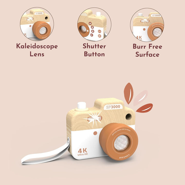 Kamera 9,9x6,7x8cm bunt - Speedy Monkey, Holz Spielzeug für Kinder, Liebevolle Details- tolle Gesche