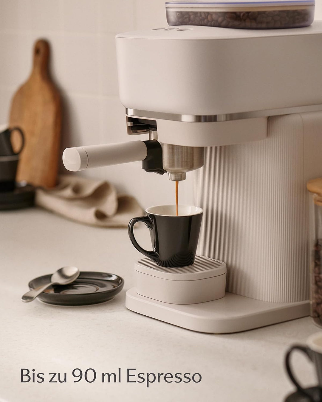 Cosumy Espressotassen Set 6er Schwarz mit Untertassen - Keramik - Hält Lange Warm - Mokkatassen Stap