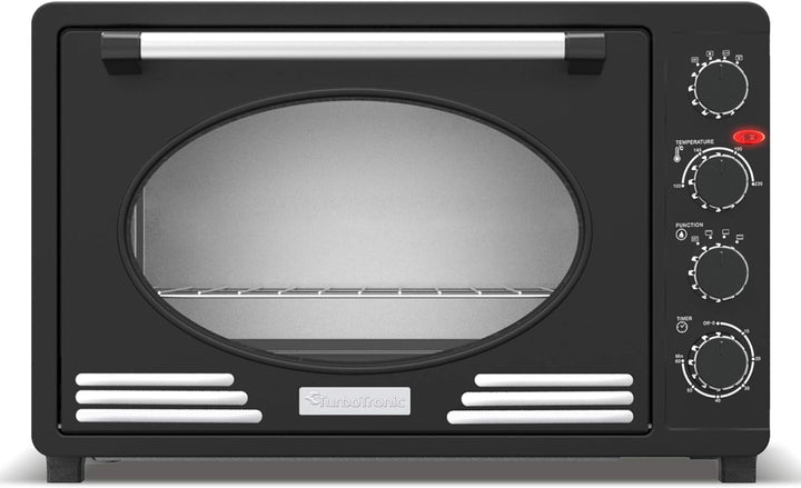 Turbotronic/Retro Minibackofen mit Umluft / 45l / schwarz, rot, blau, beige / 2000W, Mini Backofen,