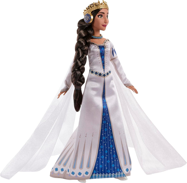 Mattel Disney Wish Königin Amaya von Rosas Modepuppe, bewegliche Puppe und Accessoires, HRC11