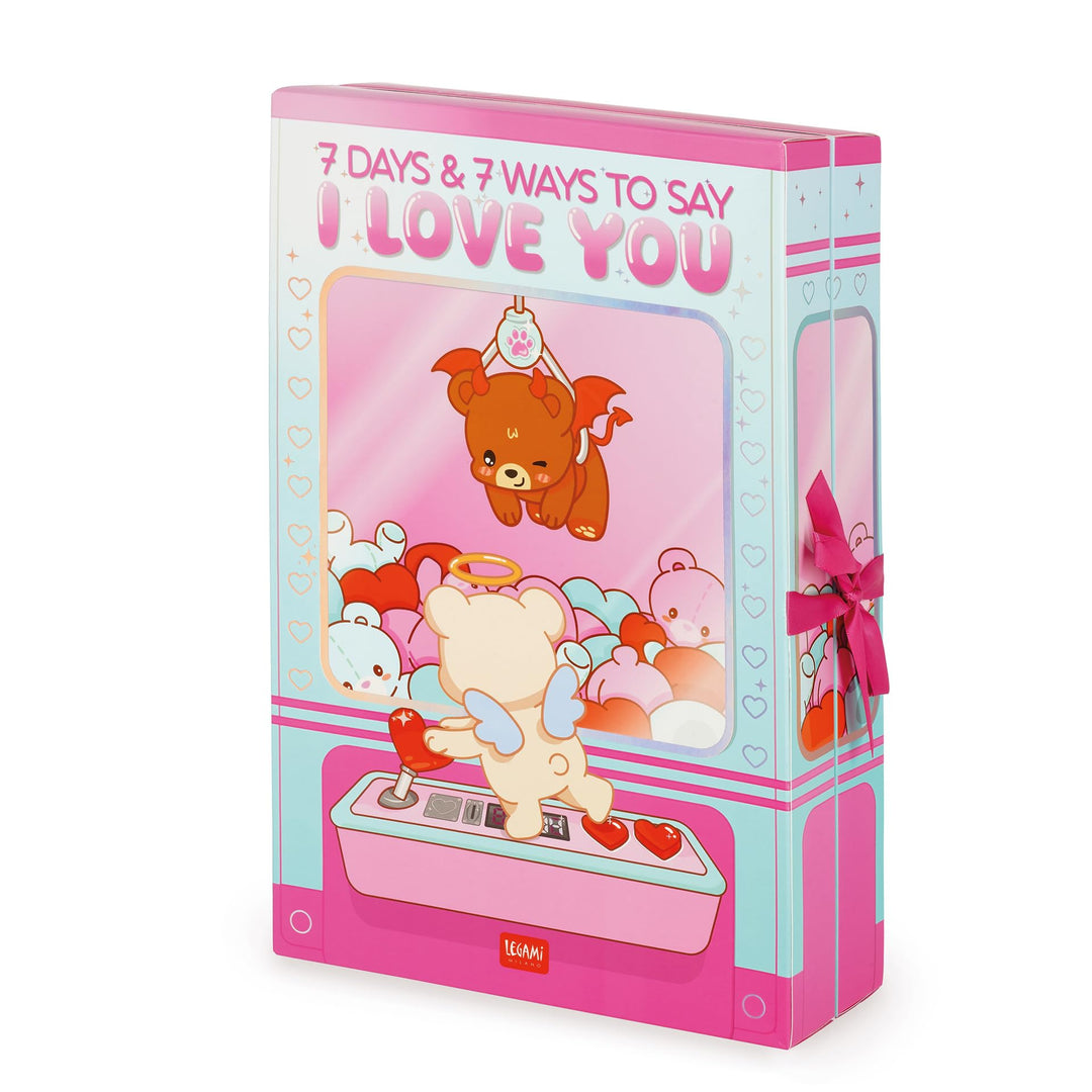Legami - Box mit 7 Überraschungen - 7 Days und 7 Ways to Say I Love You, mit UV-Lack-Details, Gesche