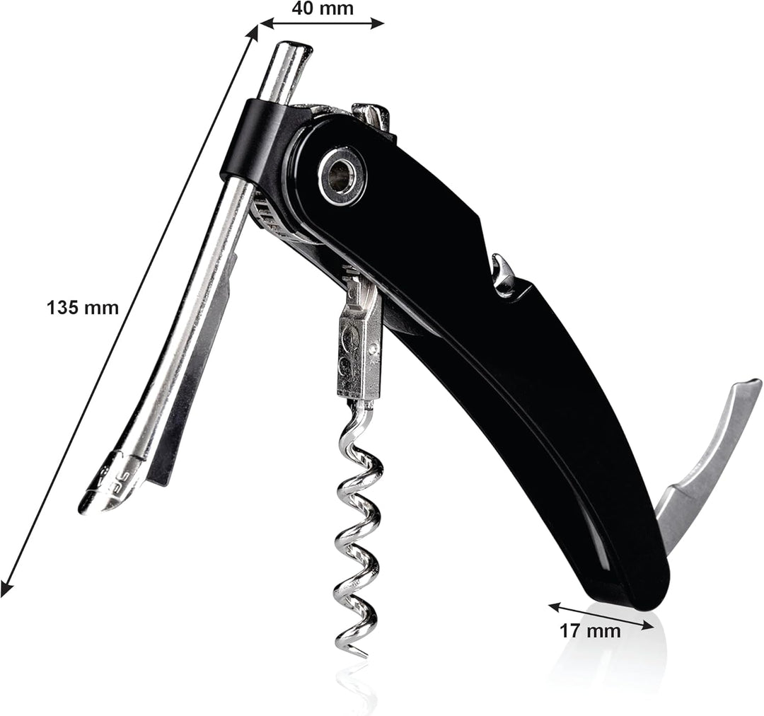Vacu vin Single Pull Waiter`s Friend schwarz Kellnermesser, Kunststoff, 13,2X 2X 1,5 cm, Schwarz