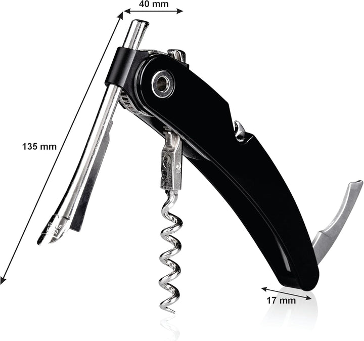 Vacu vin Single Pull Waiter`s Friend schwarz Kellnermesser, Kunststoff, 13,2X 2X 1,5 cm, Schwarz
