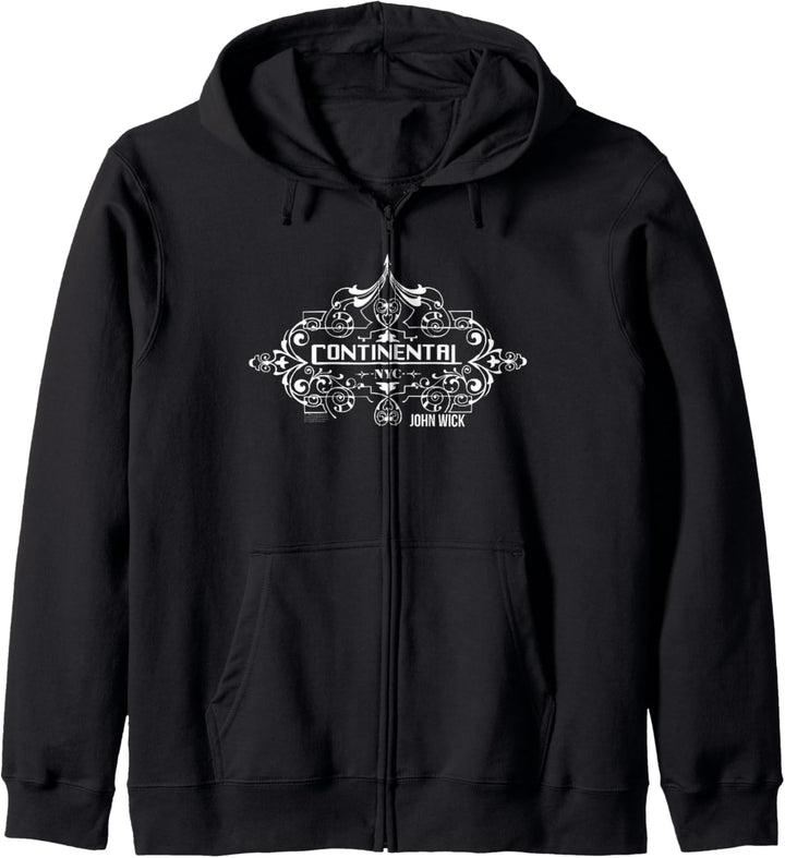 John Wick Continental Weisses Logo Kapuzenjacke