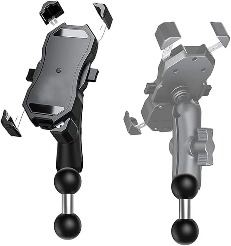 Ball Adapter Doppelkugelarm 1 Zoll Doppelkugelkopf Kompatibel mit RAM Dual Ball Socket Arms GPS-Halt