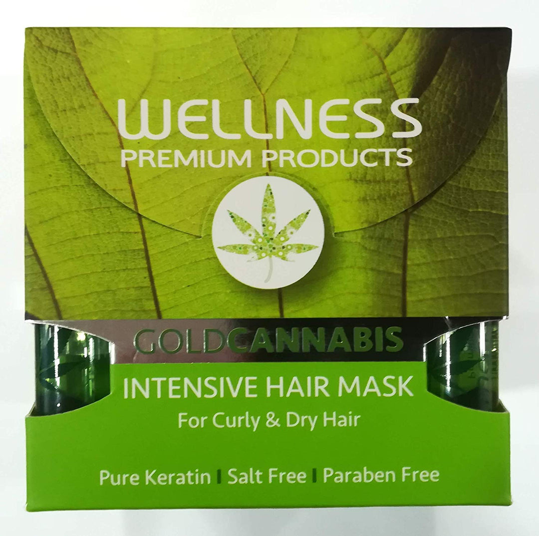 WELLNESS PREMIUM PRODUCTS Intensive feuchtigkeitsspendende Maske für alle Haartypen 500ml + 4 Ampull