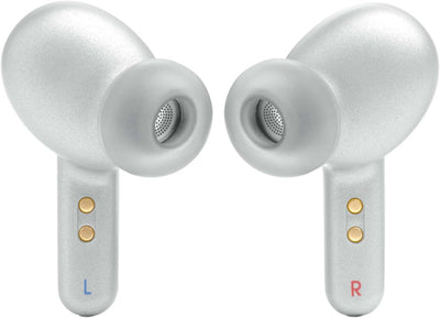 JBL Live Pro 2 TWS – Wasserdichte, True-Wireless In-Ear-Kopfhörer mit Noise-Cancelling in Silber – M