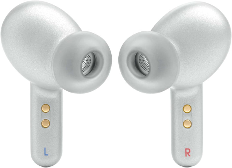 JBL Live Pro 2 TWS – Wasserdichte, True-Wireless In-Ear-Kopfhörer mit Noise-Cancelling in Silber – M