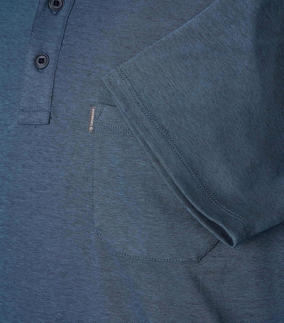 CASAMODA Polo-Shirt Uni S Türkisblau, S Türkisblau