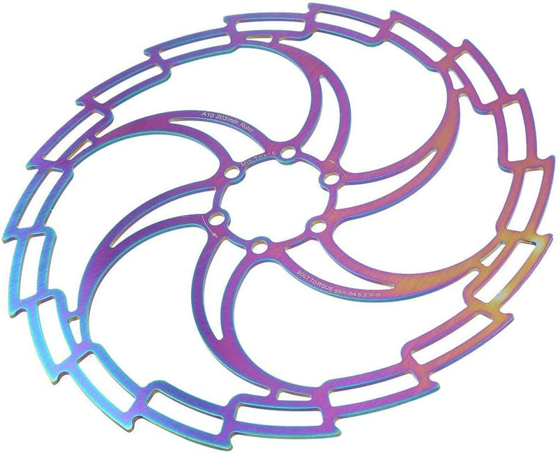 VGEBY Fahrrad Bremsscheibe, 203mm Sechs Schrauben Scheibenbremsen Rotor Hohl Bunt Ultraleicht scheib