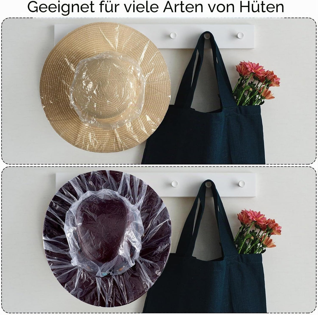 10 Stück Hut Regenschutz Wasserdicht Cowboy Hut Abdeckung Transparent Elastische Hut Kunststoff Abde