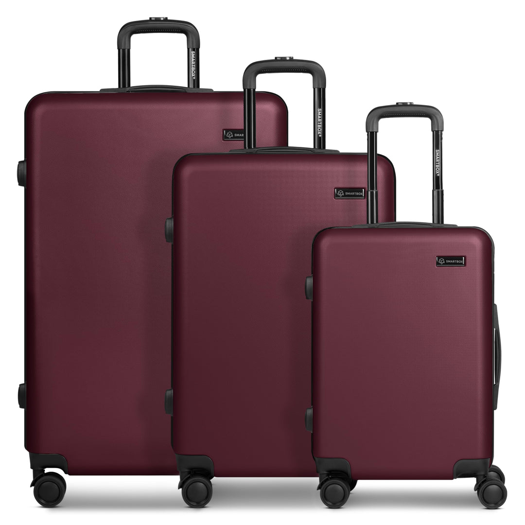 Smartbox Hartschalen Koffer-Set 3-teilig für Damen & Herren | leichte & stabile Reise-Trolleys aus h