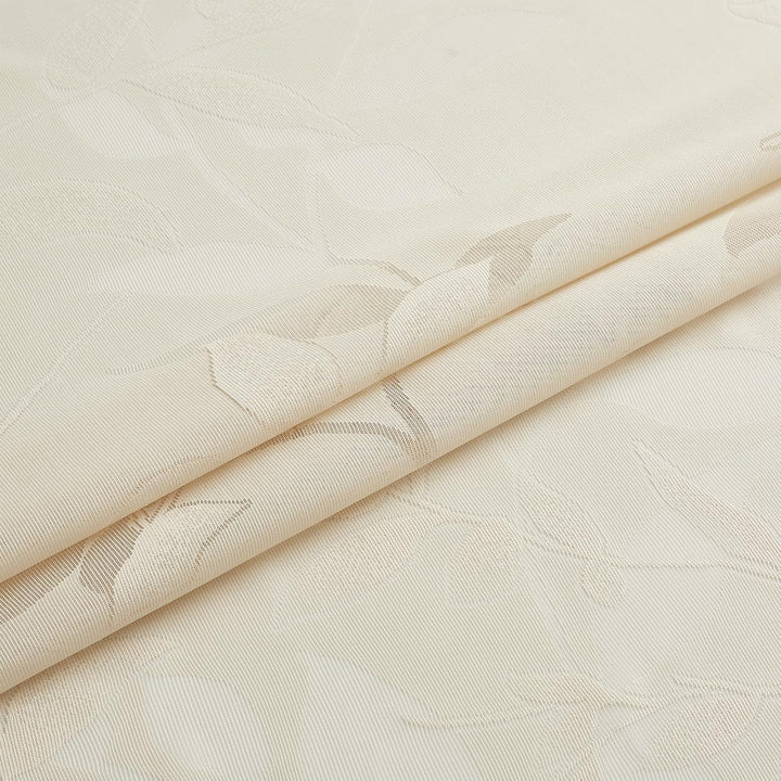 Treatmentex Durchsichtig Spitze Vorhang Jacquard Gardinen mit Ösen Blättermuster Halbtransparente Vo