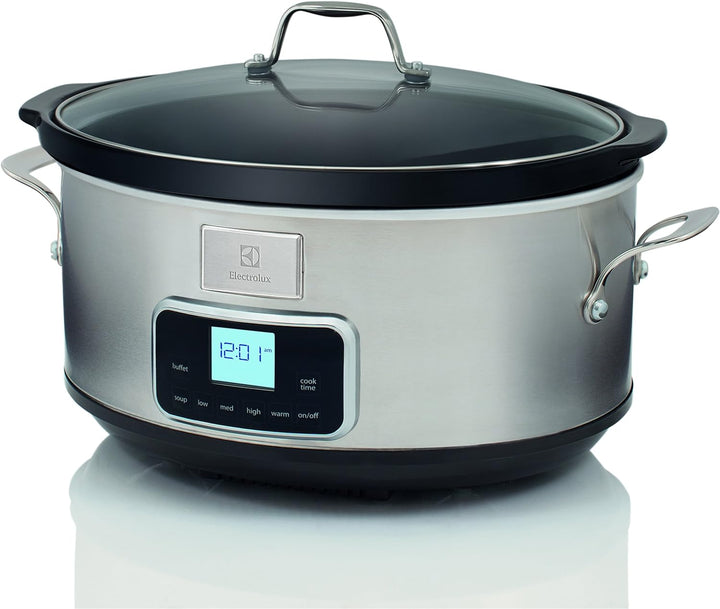 Electrolux ESC7400 Slow Cooker - Slow Cooker aus Edelstahl mit 6 vordefinierten Programmen, 235 W, 6