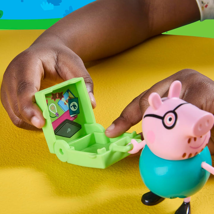 Peppa Pig Peppa auf Reisen: Abenteuer mit der Familie, Figur und Accessoire-Set, enthält Baby Evie,