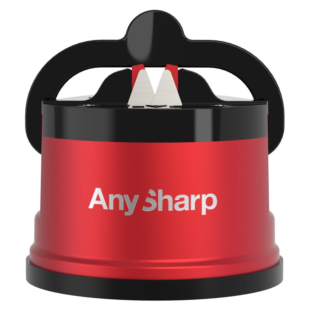 AnySharp Pro Metall Messerschärfer, Freihändige Sicherheit, PowerGrip Saugnapf, Schärft alle Küchenm
