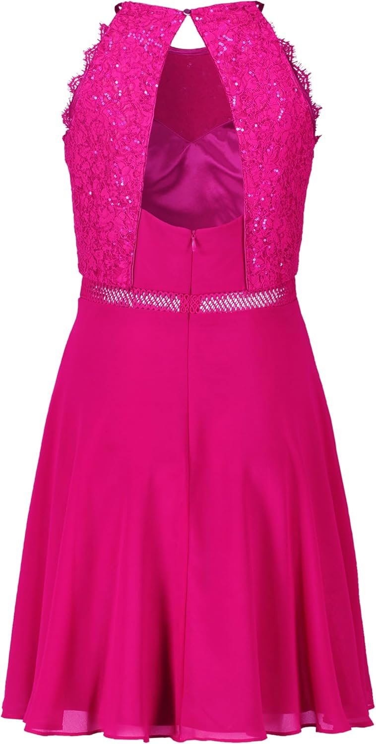 Vera Mont Damen Cocktailkleid mit Spitze 38 Classic Pink, 38 Classic Pink