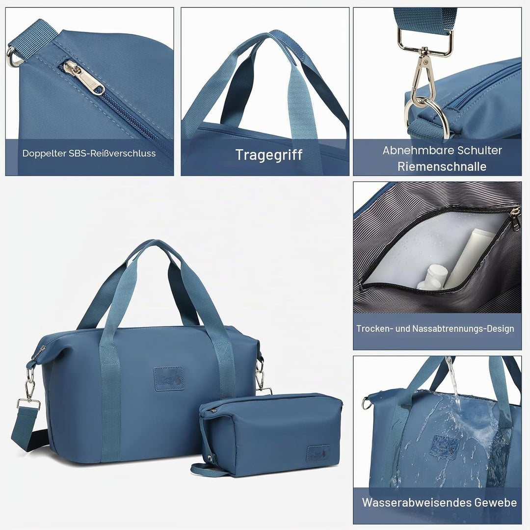 Sea choice Handgepäck Koffer Trolley ABS Leicht Reisekoffer Hardschale 4 Rollen und TSA Schloss Mit
