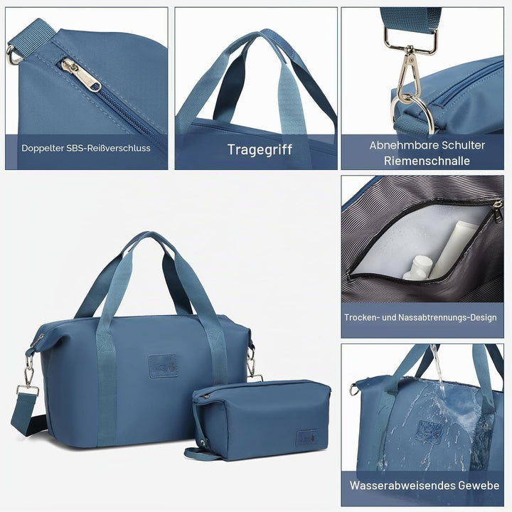 Sea choice Handgepäck Koffer Trolley ABS Leicht Reisekoffer Hardschale 4 Rollen und TSA Schloss Mit