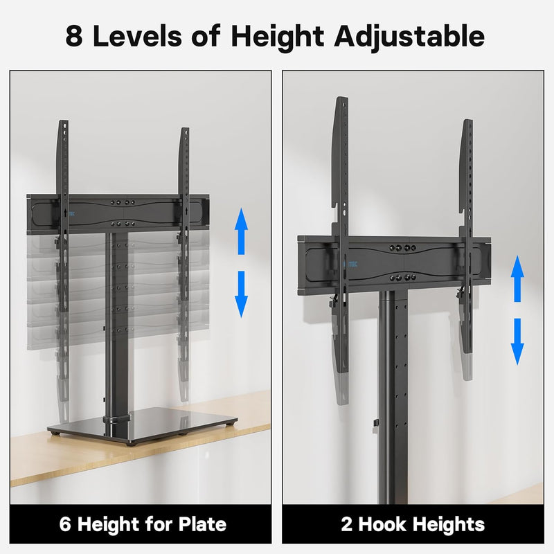 BONTEC TV Standfuss TV Ständer Standfuss für 32-65 Zoll LCD LED OLED Plasma Flach & Curved Fernseher